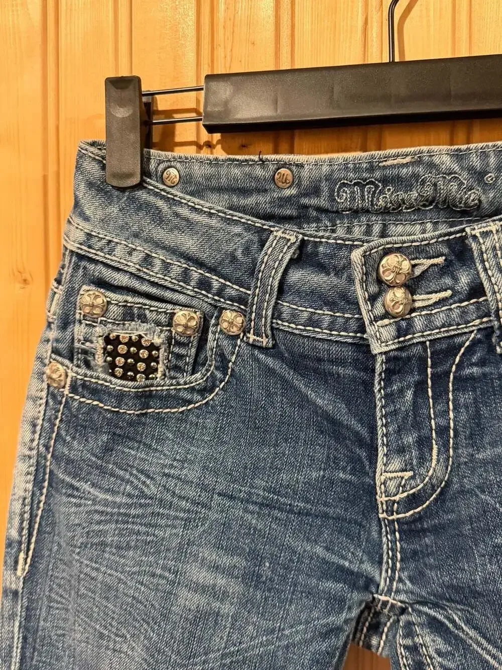 Miss Me Women's Studded Embellished Bootcut Jeans Size 26